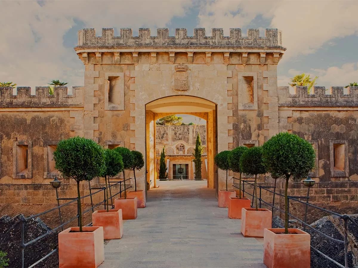 Main entrance of Cap Rocat, a former fortress facing the Bay of Palma