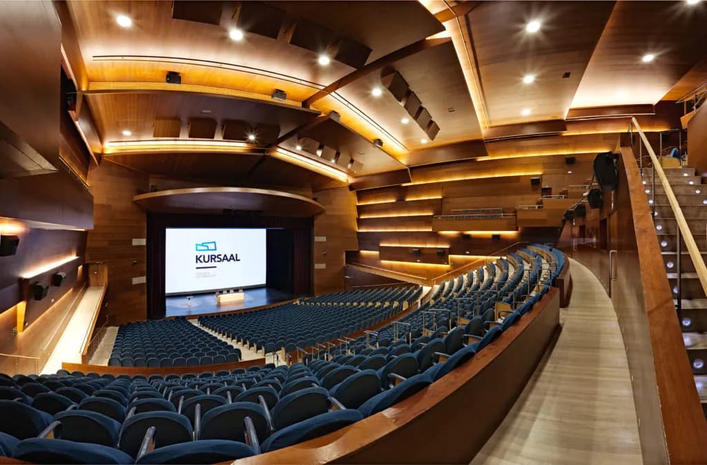 Kursaal room in San Sebastián set up for a conference