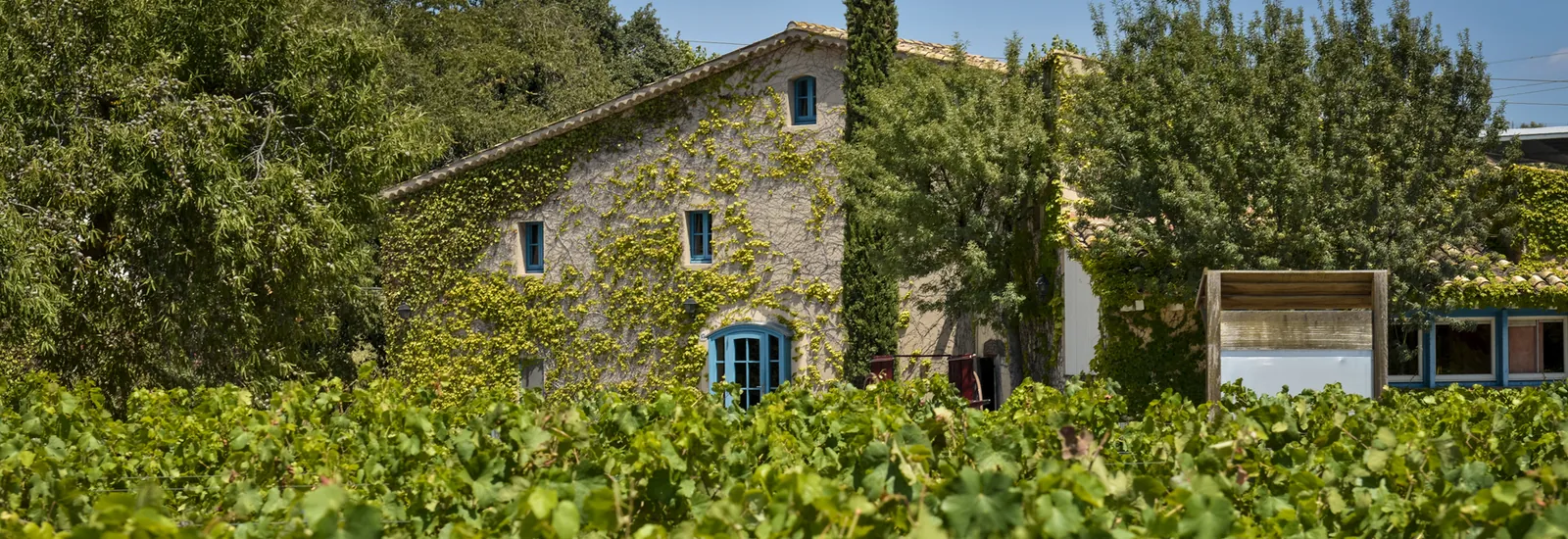 Stone façade of the Mas Rabell estate in Sant Martí Sarroca, Penedès
