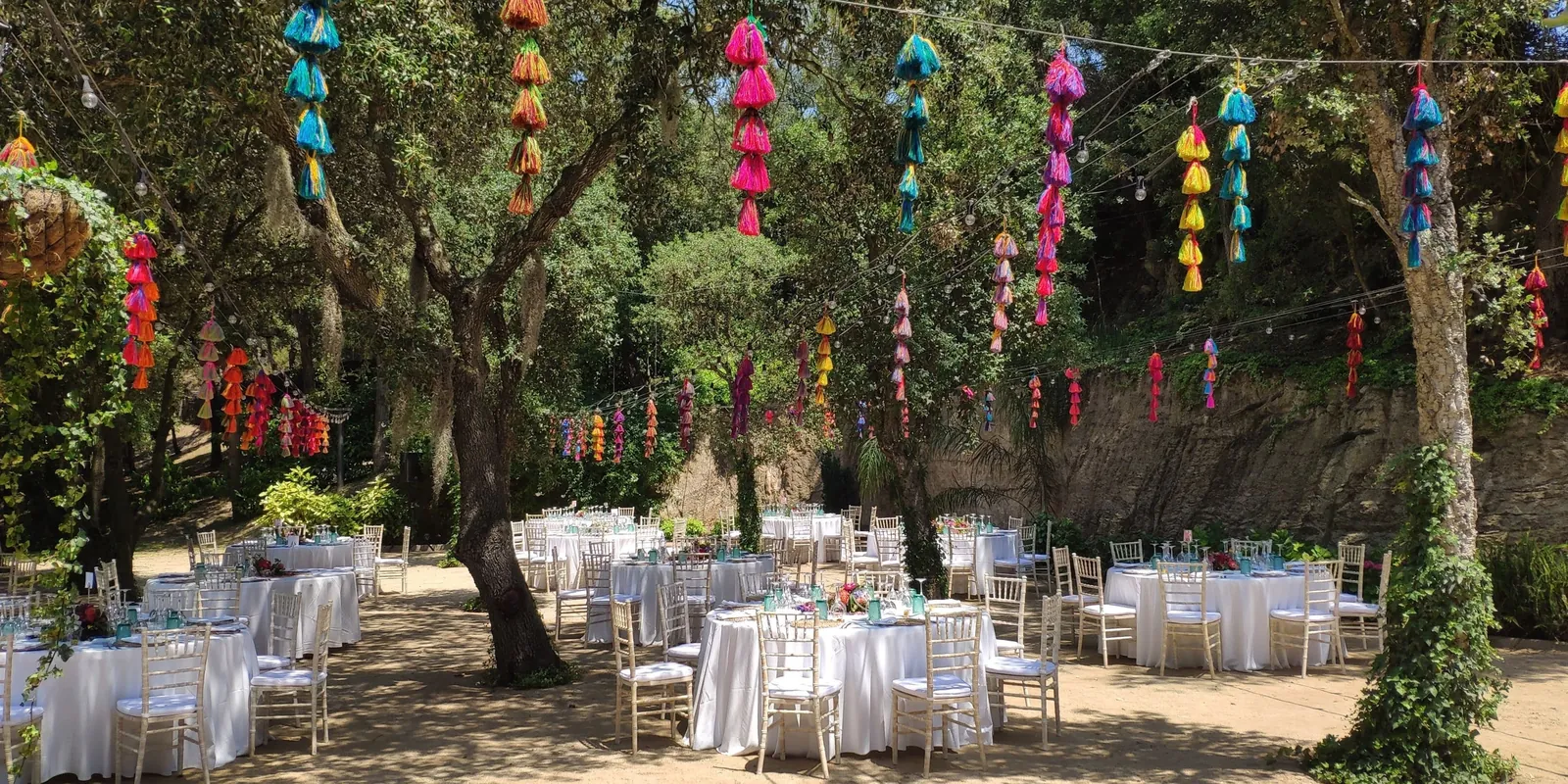 Dinner under the holm oaks of the Bosque de las Encinas